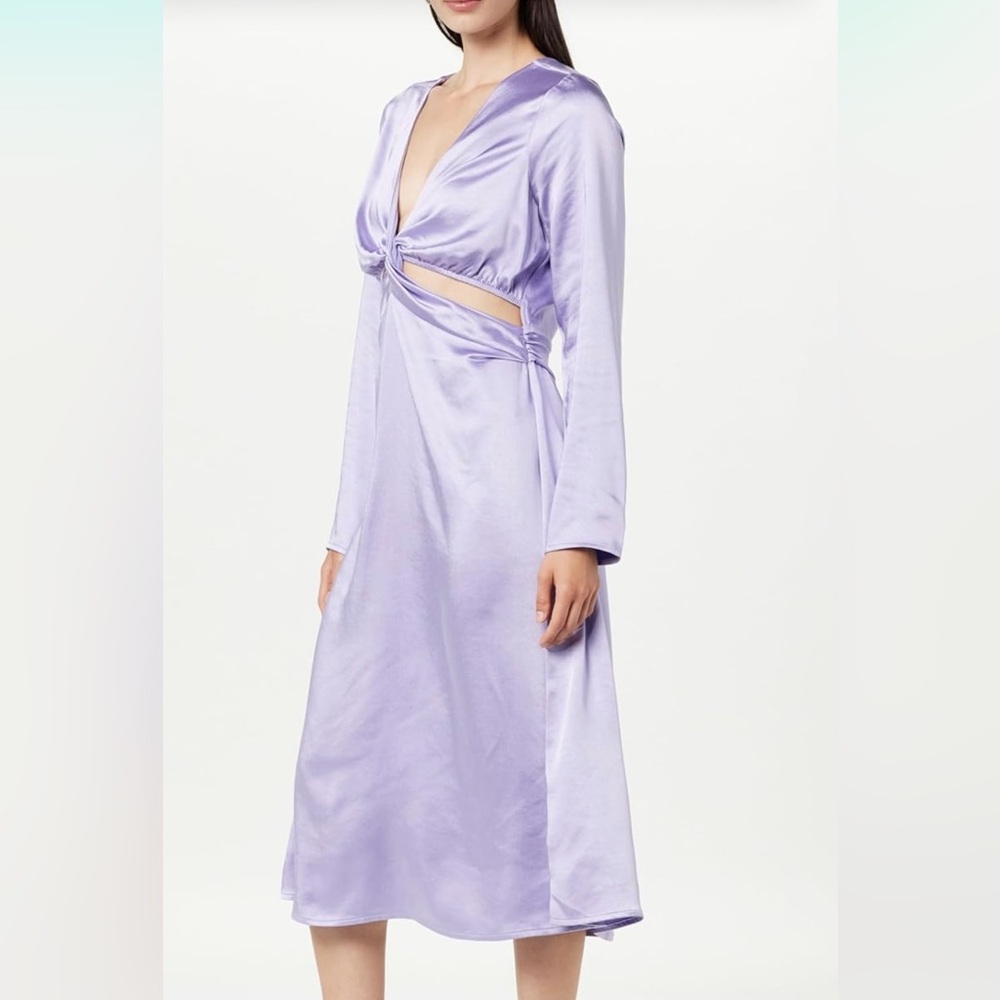 The Drop Violeta cut out silky dress Lavender. Size Large